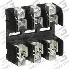 MERSEN Fuse Block: Open Block Design, 3 Pole, 250 V AC, Box Lug, Non-Indicating (MPN 20358R). Key specifications — Brand: MERSEN.