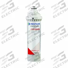 EVERPURE Water Filter Cartridge: 1 micron, 0.5 gpm, Everpure, 12 3/4 in Overall Ht, 4,000 gal (MPN 300-05821). Key specifications — Brand: EVERPURE; Reduces: Dirt; Filter Media: Catalytic Carbon.