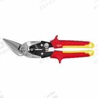 MILWAUKEE Aviation Snip: Straight, 10 in Overall Lg, 2 in Cutting Lg, Steel, TPR, TPR (MPN 48-22-4562). Key specifications — attr308531: TPR; attr308530: Steel; attr308532: TPR; attr308533: No; attr308535: Metal; attr308546: Straight; attr324897: MILWAUKEE.