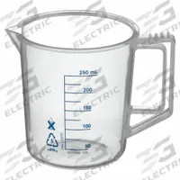 APPROVED VENDOR Beaker: Low Form with Handle, Polypropylene, 250 mL, 94 mm Outside Dia, Non-Sterile (MPN 23X902). Key specifications — Body Color: White; Brand: APPROVED VENDOR; Product Type: Beaker; Includes Graduations: Yes.
