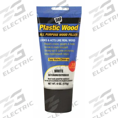 DAP Filler: Plastic Wood, 6 oz Container Size, Tube, White - Wood Fillers