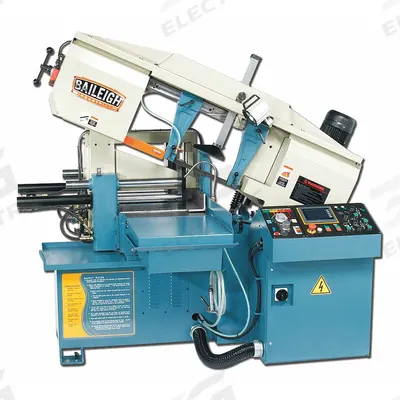 BAILEIGH INDUSTRIAL Band Saw: Horizontal, 220V AC, 13 in x 18 in, 89 to 256 SFPM, 0° to 45° - Mitering Automatic Horizontal Band Saws