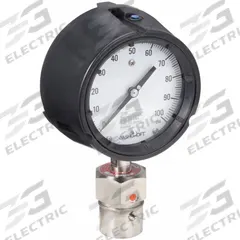 ASHCROFT Pressure Gauge with Diaphragm Seal: 0 psi to 100 psi, 1259/311-312, 4 1/2 in Dial, Bottom (MPN 451259SD04L/50312HH04TXCF100#). Key specifications — Brand: ASHCROFT; Gauge Case Liquid: None; Seal Fill Liquid: Halocarbon; Seal Lower Housing Material: Hastelloy C-276; Accuracy: ±1.00%; Gauge Wetted Parts: Stainless Steel.