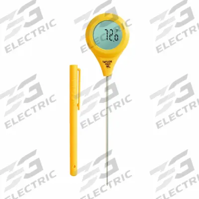 TAYLOR PRECISION PRODUCTS Thermometer: Digital, 7 1/16 in Overall Lg - Digital Thermometers for Food