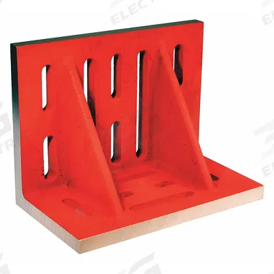 SUBURBAN Angle Plate: Cast Iron, 16 in L x 9 in W x 12 in H, 0.0005 in Square & Parallel - Slotted Cast Iron Angle Plates