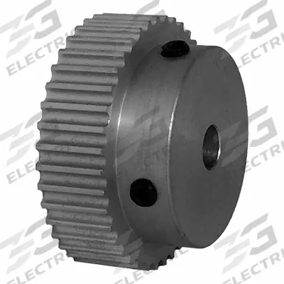 Dayton Timing Pulley: Modified Curvilinear, Fixed, For GT Timing Belt Section - GT Section Fixed-Bore Timing Pulleys with Hub