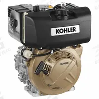 KOHLER Diesel Engine: 16.2 lb-ft Gross Torque, 9.1 hp Horsepower, Horizontal, 1 in, Recoil, Muffler (MPN PA-KD4402001B). Key specifications — Muffler: Yes; Start Type: Recoil; Shaft Diameter: 1 in; Shaft Configuration: 3/8"-24 UNF; Manufacturer Part Number: PA-KD4402001B.