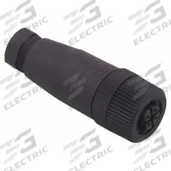 IFM M12 Circular Connector: B Coded, 4 Socket, M12 Female Thread, IP67, Screw Terminals, Straight (MPN E10109). Key specifications — Connector Body Type: Socket; Coding: B; Brand: IFM; Voltage Rating: 45V AC; Thread Size: M12; Mounting Type: Front Mounting; Mounting Style: Female Thread; IP Rating: IP67.