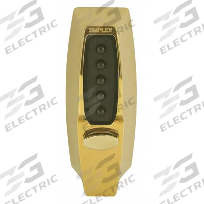 KABA SIMPLEX Mechanical Push Button Lockset: Brass (MPN 7102-03-41) - Mechanical Keyless Access Locksets