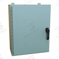 HAMMOND Enclosure: Steel, 30 in x 24 in x 12 in, NEMA 12/13/3R/4, Solid Cover, Hinged (MPN HW302412GYHK). Key specifications — Closure Method: Handle; Brand: HAMMOND; Knockouts: Not Included.
