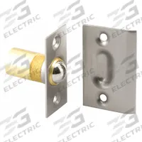 PRIME-LINE Closet Door Ball Catch/Strike: Brass, 2 1/8 in Overall Ht, 11/16 in Barrell Dia (MPN N 7289). Key specifications — Material: Brass; Product Type: Ball Bullet Catch/Strike; Brand: PRIME-LINE.