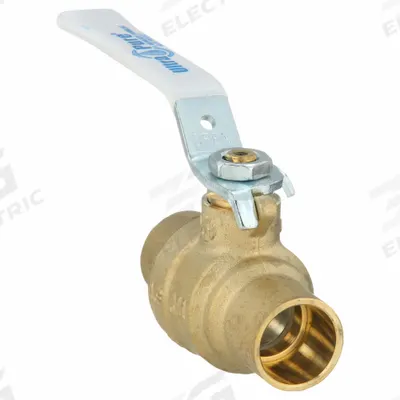MILWAUKEE VALVE Manual Two-Way Ball Valve: 3/4 in, Brass, Straight, Sweat x Sweat - Brass Ball Valves