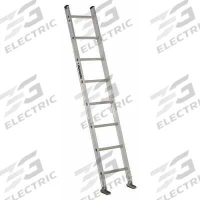 LOUISVILLE LADDER Straight Ladder: 8 ft Ladder Size, Aluminum, 300 lb Load Capacity - Lightweight Aluminum Straight Ladders