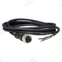 Cordset: M12 Female Straight X Bare Wire, 5 Pins, Black, PUR, 2 m Cable Lg, 3 A Max Current (A) (MPN XZCP1164L2). Key specifications — Cable Jacket Color: Black; End 1 Gender: Female; End 1 Mounting Orientation: Straight; End 2 Connection Type: Bare Wire; IP Rating: IP67; Brand: TELEMECANIQUE SENSORS; Wire Size: 18 AWG; Cable Jacket Material: PUR.