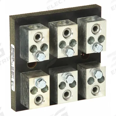 MERSEN Fuse Block: Open Block Design, 3 Pole, 300 V AC, Box Lug - Fuse Blocks for UL Class T Fuses