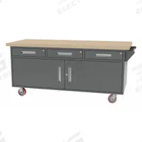 GREENE MANUFACTURING, INC. Mobile Cabinet Workbench: 75 in x 30 in, Butcher Block, Gray, Lower Shelf (MPN MG-88.M). Key specifications — Assembly: Fully Assembled; Brand: GREENE MANUFACTURING, INC..