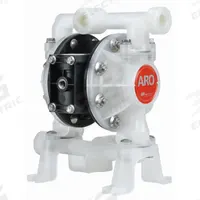 ARO Double Diaphragm Pump: Polypropylene Body, 1/2 in, NPT Connection, 15.2 gpm, 289 ft Max. Head (MPN PD05P-ARS-PTT-B). Key specifications — Brand: ARO; Seat Material: PP; Check Valve Material: PTFE.