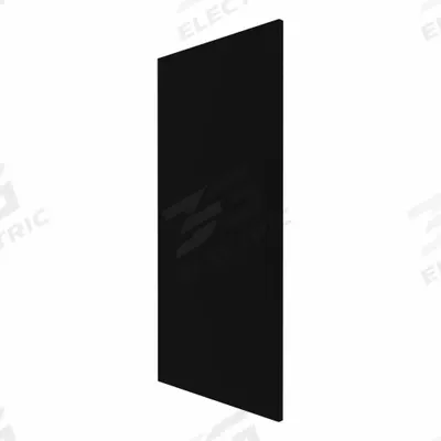 HADRIAN Partition Door: Solid Plastic HDPE, Plastic, Black, 55 in Ht, 26 in Wd - Standard Doors for Bathroom Partitions