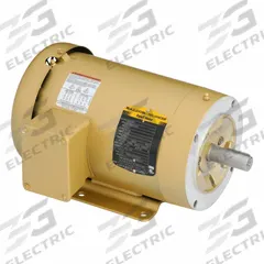 BALDOR General Purpose Motor: C-Face Mount, Totally Enclosed Fan Cooled, 1 1/2 hp, 230/460V AC (MPN CEM3550T). Key specifications — Brand: BALDOR; Nameplate Voltage @ 60 Hz: 230/460V AC; Full Load Current @ 60 Hz: 3.8/1.9 A; Nameplate RPM @ 60 Hz: 1,800 RPM; Motor Enclosure: TEFC.