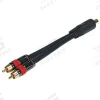 MONOPRICE Audio Splitter: (1) RCA Female x (1) RCA Male Adapter, Black (MPN 6261). Key specifications — Product Type: Audio Splitter; Manufacturer Part Number: 6261; Brand: MONOPRICE; End 1 Connection Type: RCA Female; End 2 Connection Type: RCA Male.