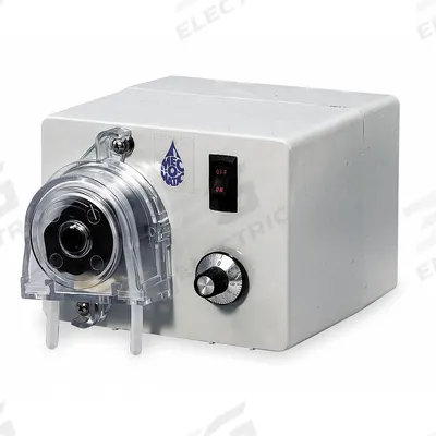 MEC-O-MATIC Peristaltic Chemical Metering Pump: 115V AC, 1/60 hp HP - Adjustable Flow Peristaltic Chemical Metering Pumps