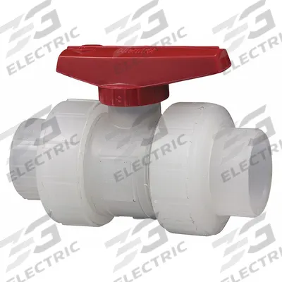 CHEMTROL Manual Two-Way Ball Valve: 1/2 in, Polypropylene, Straight, Socket x Socket - Polypropylene Ball Valves