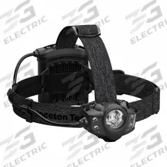 PRINCETON TEC Safety-Rated Headlamp: 650 lm Max. Brightness, 11.3 hr Max Run Time, 120 m Max Beam (MPN APX21-BK/DK). Key specifications — Brand: PRINCETON TEC; Battery: 4 AA.