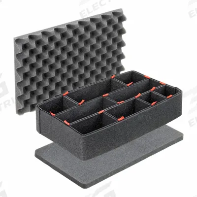PELICAN Protective Equipment: 33 in x 12 3/8 in, 1/2 in Foam Thick, Steel (U-Pin) - Divider Foam Inserts
