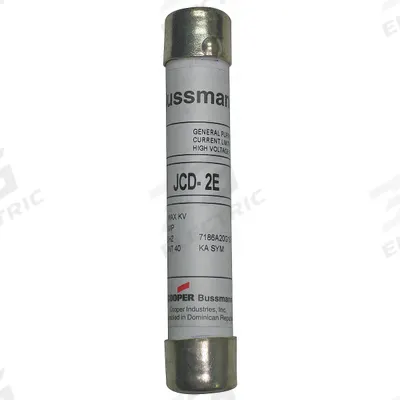 BUSSMANN Medium Voltage Fuse: JCW Series, E-Rated, Time-Delay, 500 mA, 5.5 kV AC - Time-Delay Cylindrical Fuses