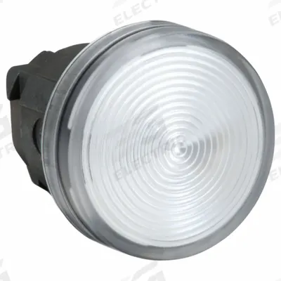 SCHNEIDER Pilot Light Head: 22 mm Panel Mounting Hole Dia, White, Fresnel, LED - Pilot-Light Heads