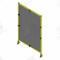 T-Slot Framing System Panel: Add-On, Yellow, 72 in H x 24 in W x 5 1/2 in D, Mesh (MPN 48311). Key specifications — Finish: Powder-Coated/PVC-Coated; Brand: FAZTEK; Panel Color: Black; Panel Type: Mesh; Color: Yellow; Material: Wire; Mesh Shape: Square; Assembly: Assembled.