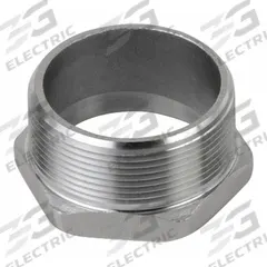CALBRITE Threaded Chase Nipple: 1 1/2 in Trade Size, 316 Stainless Steel, 1 7/16 in Overall Lg (MPN S61500CH00). Key specifications — Standards: UL; Thread Size: 1-1/2"-11-1/2; Thread Type: NPT; Brand: CALBRITE; Finish: Polished; Material: 316 Stainless Steel; Item: Box Connector.