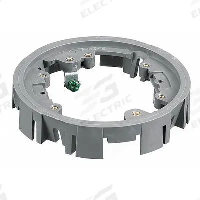 HUBBELL WIRING DEVICE-KELLEMS Adapter Ring: Round, Thermoplastic, Hubbell, PFB1 - Flanges and Trim Rings for Floor Boxes