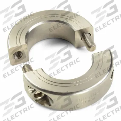 RULAND MANUFACTURING Balanced Shaft Collar: 2-Piece, Inch, Round, Clamp-On, 1 5/16 in Bore Dia - Stainless Steel Balanced Shaft Collars