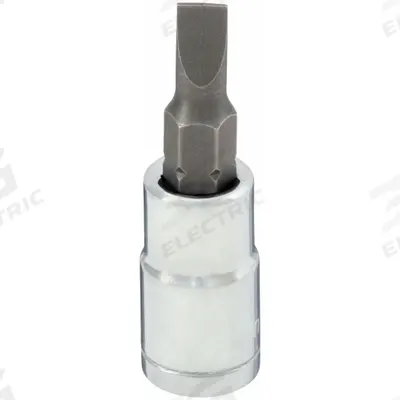 WESTWARD Socket Bit: 1/4 in Drive Size, Slotted Tip, 5 mm Tip Size, 1 1/2 in Overall Lg - Slotted Bit Sockets