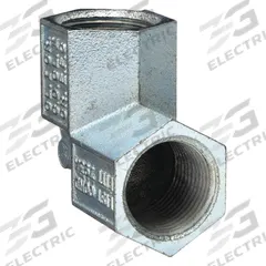 Elbow, 90 Degrees: Iron, Powder Coated, FF, 3/4 in Trade Size, Female to Female, NPT (MPN FF-90-2MWW). Key specifications — Ends - Hazardous Fittings: 3/4 in FNPT x 3/4 in FNPT; Material: Iron; Finish: Powder Coated; Brand: HUBBELL KILLARK.