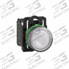 SCHNEIDER Illuminated Push Button: Illuminated, Flush Profile, Non-Metallic, 22 mm, 1NO/1NC (MPN XB5AW31G5). Key specifications — Brand: SCHNEIDER; Action: Momentary; Series: XB5; Push Button Material Type: Non-Metallic.