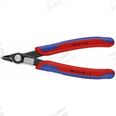 KNIPEX Precision Nippers: 4 15/16 in Overall Lg, For 0.05 in Max Wire Thick, 1/2 in Jaw Wd