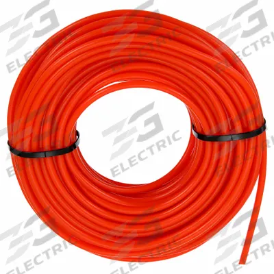 EAGLE BELTING Round Belt: Orange, 5/8 in Dia, For 5 in Min Pulley Dia, 100 ft Overall Lg - Solid-Core Smooth Round Belts
