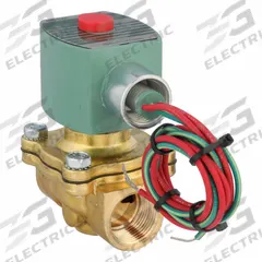 REDHAT Solenoid Valve: 2-Way, Normally Closed, 3/4 in Pipe Size, 220V AC/240V AC, Watertight (MPN 8210G095LF 240/60, 220/50). Key specifications — Pipe Size: 3/4 in; Voltage: 220V AC; Brand: REDHAT; Coil Enclosure: Watertight.