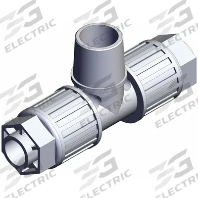 SMC High Purity Fitting: 1/2 in OD x 1/2 in OD x 1/2 in Pipe Size - PFA Compression Tube Fittings