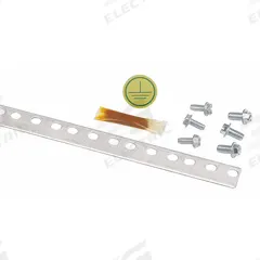 PANDUIT Grounding Strip Kit: Copper, 78 21/32 in Grounding Bar Lg (MPN RGS134-1Y). Key specifications — Material: Copper; For Use With: Threaded Rail Fasteners; Ground Wire Included: No; Grounding Bar Holes and Size: No Bar; Includes: (3) #12-24 x 1/2 in Thread-Forming Screws; Brand: PANDUIT.