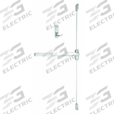 VON DUPRIN Surface Vertical Rod: 4 ft Max Door Wd - Surface Vertical Rod Push Bars