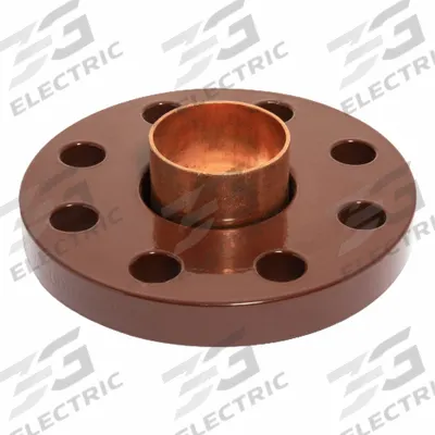 STREAMLINE Sweat Fitting Adapter: 2 in CTS x 2 in CTS, Cup x Flange, No Center Stop - Low-Lead Cast Copper & Bronze Tube Flanges