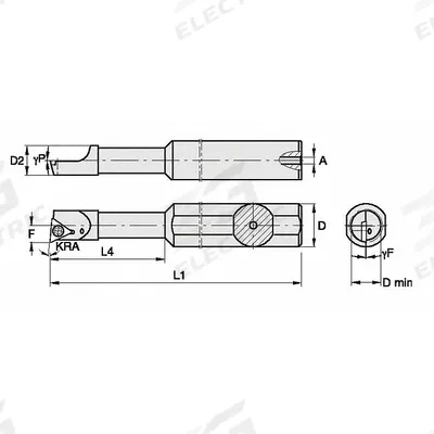 WIDIA Indexable Boring Bar: FSBI312625155R (MPN 2830189) - Indexable Boring Bars