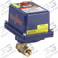 DYNAQUIP CONTROLS Electrically Actuated Two-Way Ball Valve: 1/2 in, Brass, 12V DC/24V AC/DC (MPN EHH23ATE20H). Key specifications — Included Mounting: ISO 5211 Actuator Mounting Pad; Brand: DYNAQUIP CONTROLS; Stem Material: Nickel-Plated Brass; Actuator Features: Thermal Overload Protection.