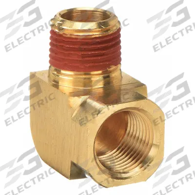 PARKER Metal Pipe Elbow: 90° Elbow, 1/8 in x 1/8 in - Threaded High-Pressure Pipe Fittings with Sealant
