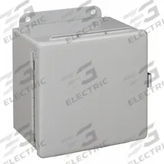 HOFFMAN Enclosure: Steel, 6 in x 6 in x 4 in, NEMA 12/13, Solid Cover, Hinged (MPN A606CHQR). Key specifications — Brand: HOFFMAN; Closure Method: Quick Release Latch; Knockouts: Not Included.