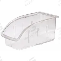 AKRO-MILS Hang and Stack Bin: 5 1/2 in x 10 7/8 in x 5 1/4 in, Clear, Label Holder Included, 305B1. Key specifications — Electrostatic Discharge: Not Electrostatic Discharge Conductive; Brand: AKRO-MILS; % Recycled Content: 0%.