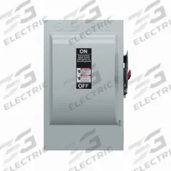 SIEMENS Safety Switch: Fusible, 200 A, Single Phase, 240V AC, Galvanized Steel, Indoor (MPN GF324NLA). Key specifications — Brand: SIEMENS.